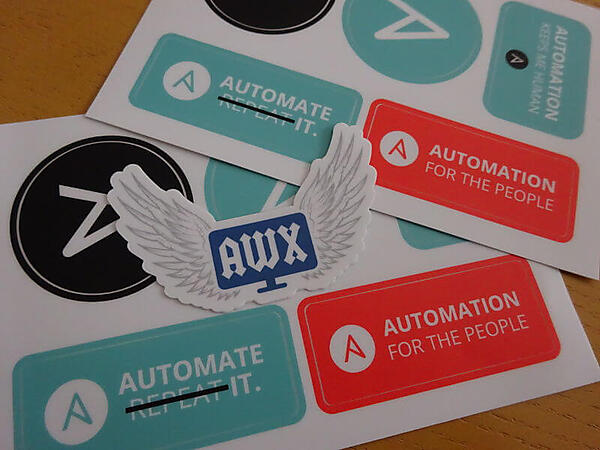 AnsibleとAWXのステッカー