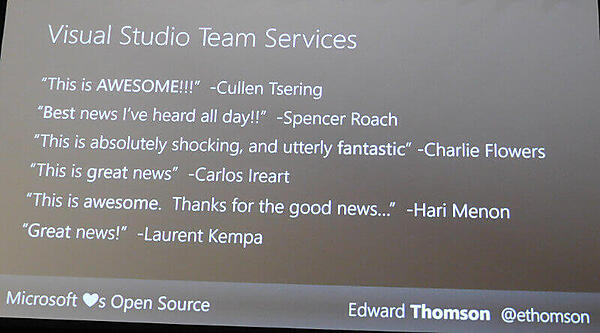 最高の評価を受けるVSTS