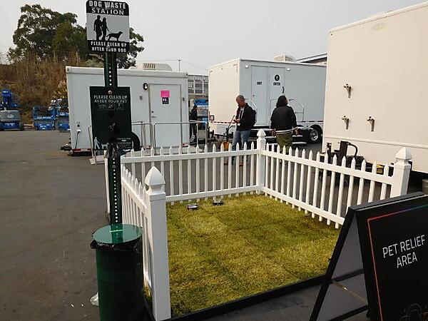 ペットを遊ばせるスペースがある