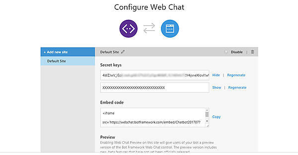 シークレットキーを表示して貼り付け