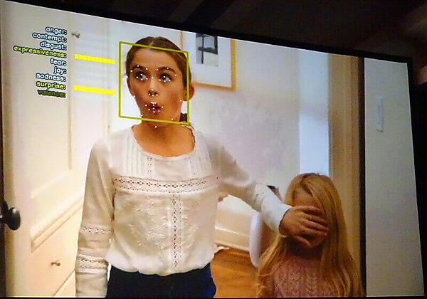 ビデオの中の顔から怒り、驚き、恐れなどを検知