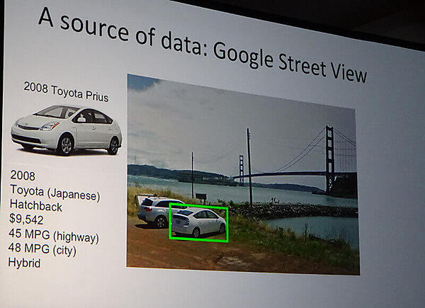 画像認識に使われたStreet Viewの1例
