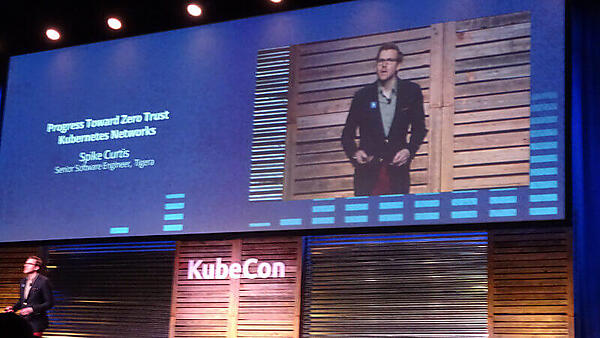 プレゼンテーションを行うTigeraのSpike Curtis氏