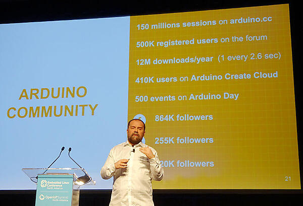 Arduinoの拡がりを紹介するBenzi氏