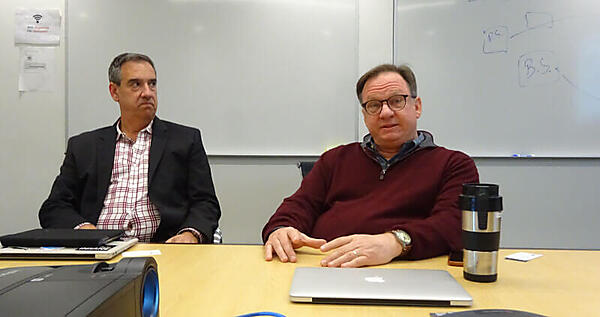 マーケティング担当のNunes氏（左）と創業者のPatterson氏（右）