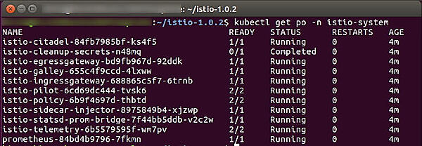 図12：Istioの稼働を確認