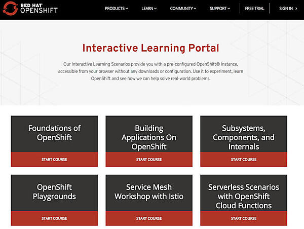 図1. Interactive Learning Portal のトップページ