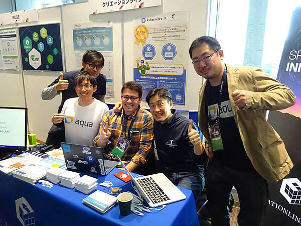 Kubernetesのトレーニングなどを行うクリエーションラインのブース