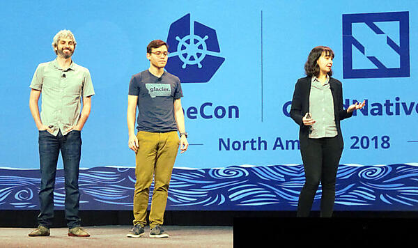 LyftのEnvoy開発チーム（左からKlein氏、Nino氏、Caramanolis氏）