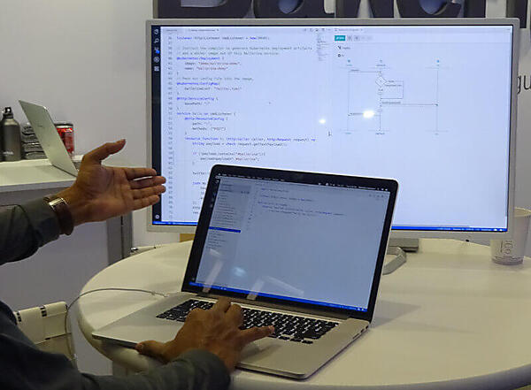 特徴的なシーケンスダイアグラムをデモするBallerinaのエンジニア