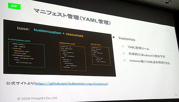マニフェストの管理にKustomizeを利用