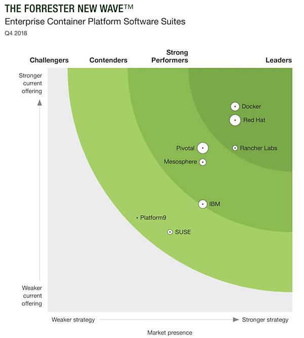 図1：Forrester Researchによる評価