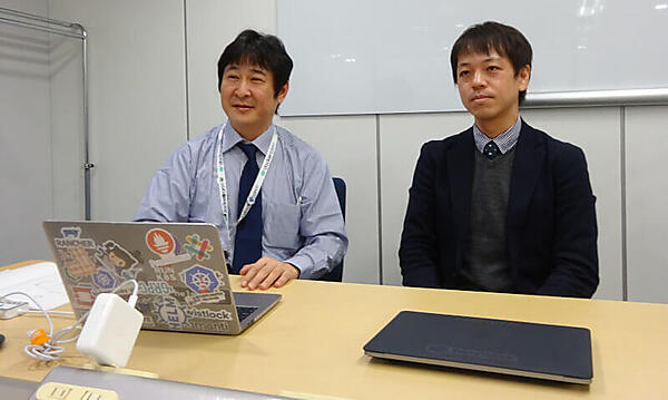 マクニカソリューションズの野原氏（左）と辻氏（右）