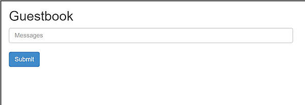 図32：アクセスするとGuestbookが表示される
