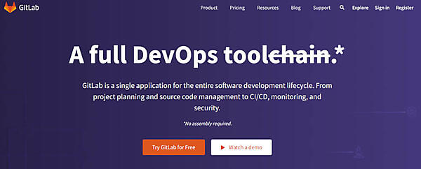 図11：GitLabの公式ページ（https://about.gitlab.com/）