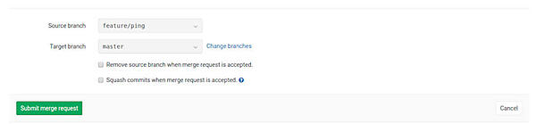 図16：マージリクエストのサブミット