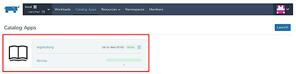図17：Rancherカタログチャートをカタログアプリとして導入