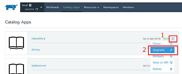 図23：Rancherカスタムカタログのカタログアプリを選択