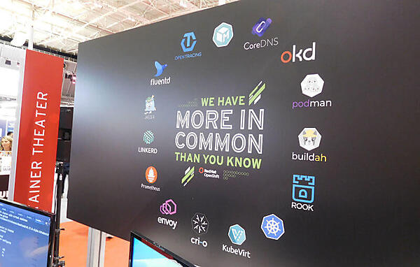 コミュニティゾーンのパネル。CNCFのプロジェクトが多く含まれている