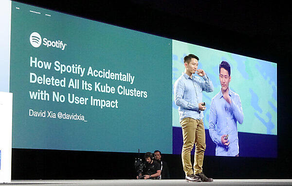 プレゼンテーションを行うSpotifyのXia氏