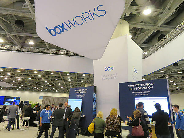 Boxのブース。これ以外に数箇所展示されていた