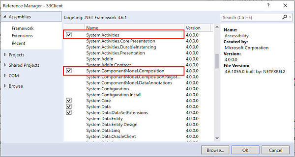 選択したライブラリをプロジェクトに取り込む