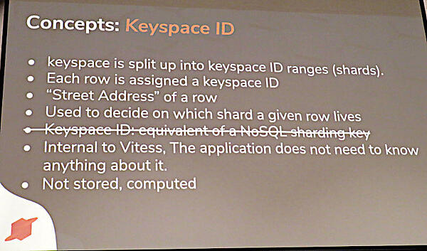 VitessのKeyspaceはMySQLのDatabaseに相当