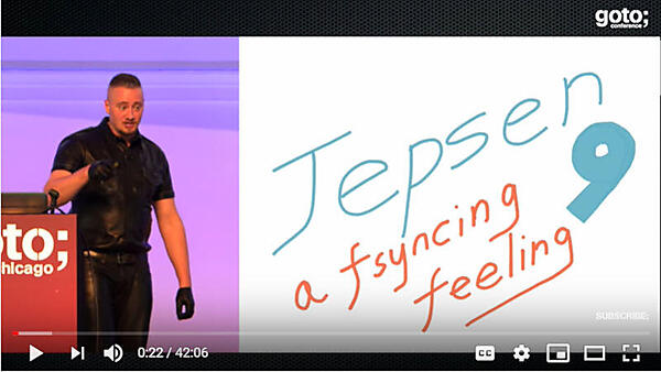 プレゼンテーションを行うJepsenのKyle Kingsbury氏