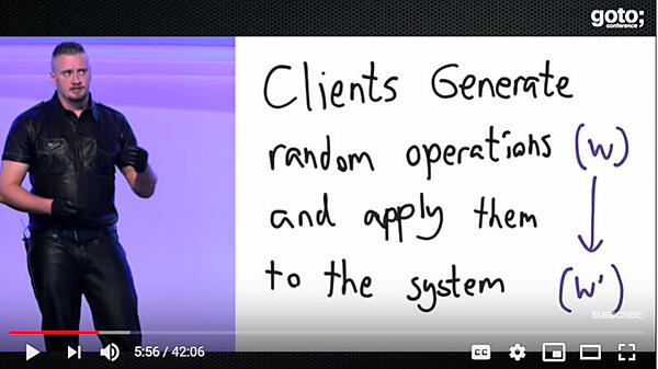 クライアントがランダムなリクエストを送り、それを処理する結果を検証する