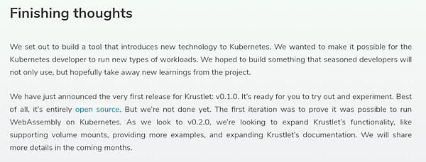 将来のバージョンではボリュームのマウントなども予定されている