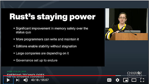 Rustが持続していることを強調