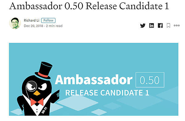 Ambassador 0.50の発表