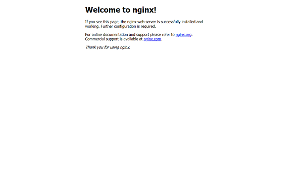図11：NGINXのWelcome画面