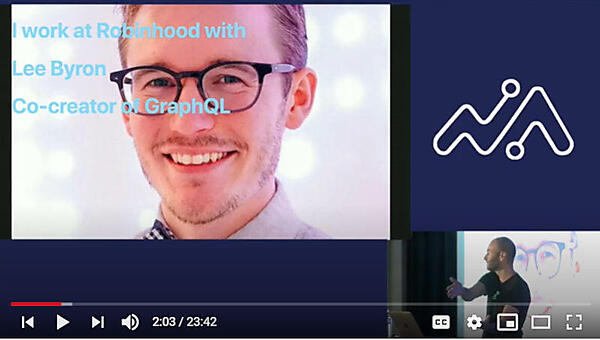 Lee Byron氏を紹介するLegnitto氏