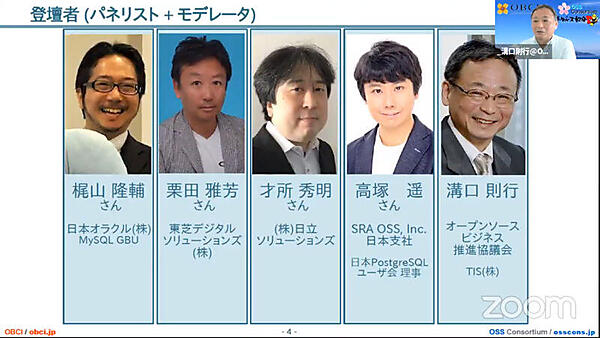 パネルディスカッションの登壇者