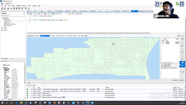京都の地名をクエリ