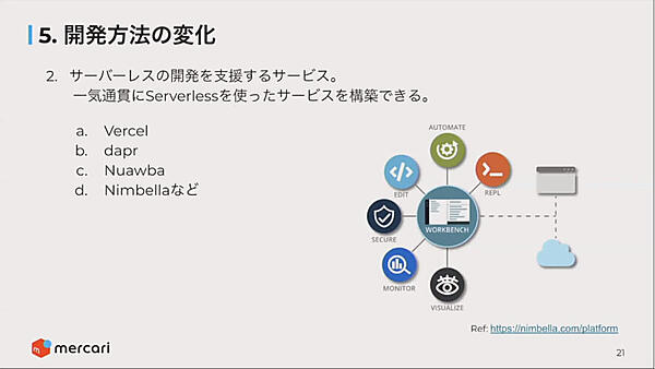 Daprなどもサーバーレスの一つとして紹介