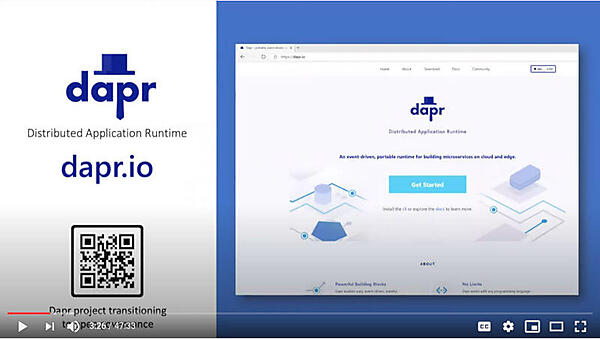 DaprはDistributed Application Runtimeの略