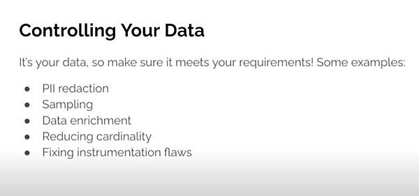 OpenTelemetryが行うデータ処理の例