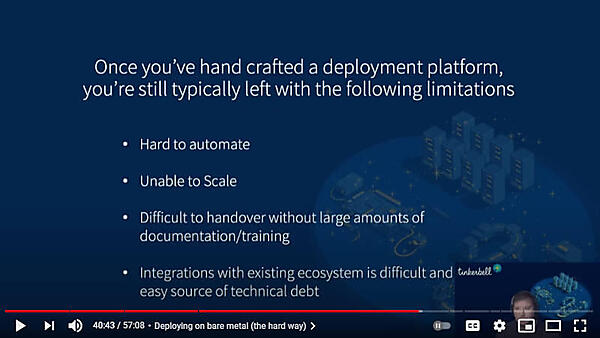 自動化やスケールさせることが難しいのがベアメタルの実装だった