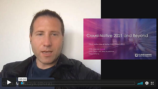 CNCFのCTO、LFのVPとして登壇したChris Aniszczyk氏