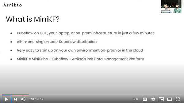 MiniKFはKubeflowを1ノードで稼働させるミニ版