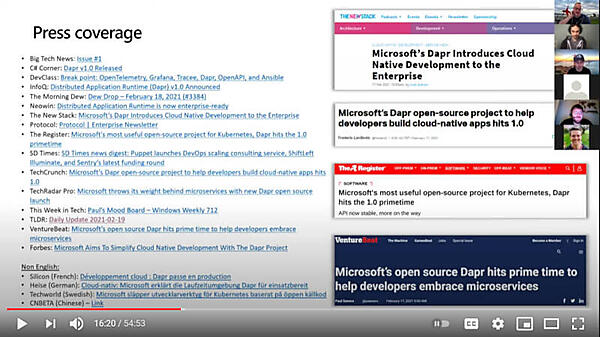 Dapr 1.0リリースに関するメディア掲載例
