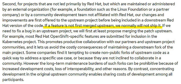 Red HatがリードしないOSSの場合