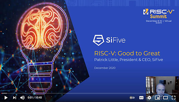 SiFiveのCEO、Patrick Little氏のプレゼンテーション