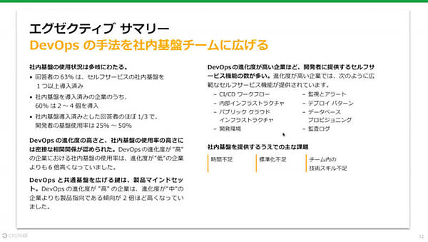 「DevOpsの手法を社内基盤チームに広げる」とは