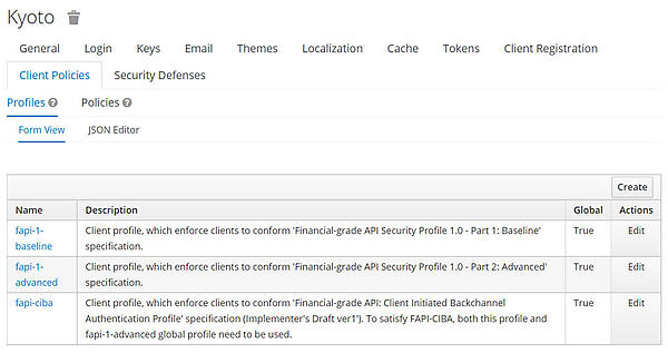 図1：Profileの一覧