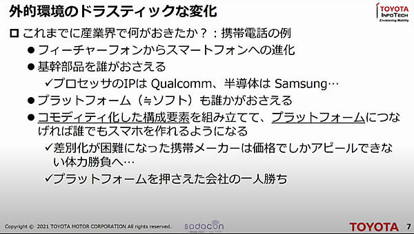 スマートフォンで起こったことがクルマでも起こると予想