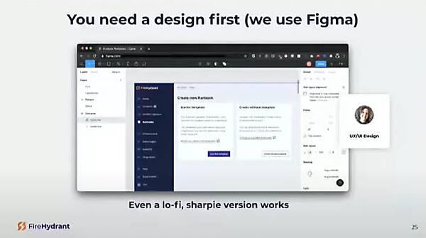 最初に画面のモックを使って仮のデザインを作る