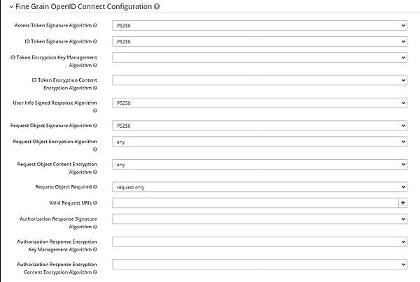 署名、暗号化アルゴリズムの設定